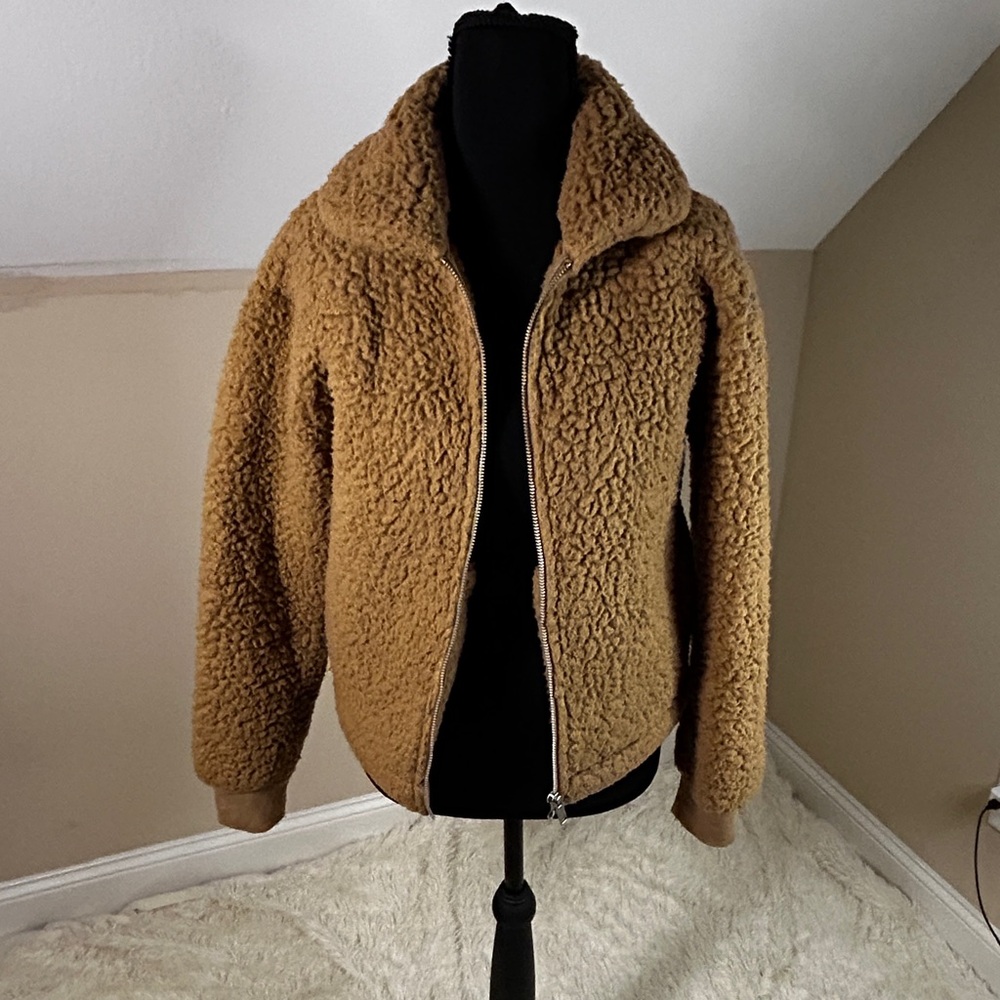Express Warm Brown Teddy Jacket - image 2